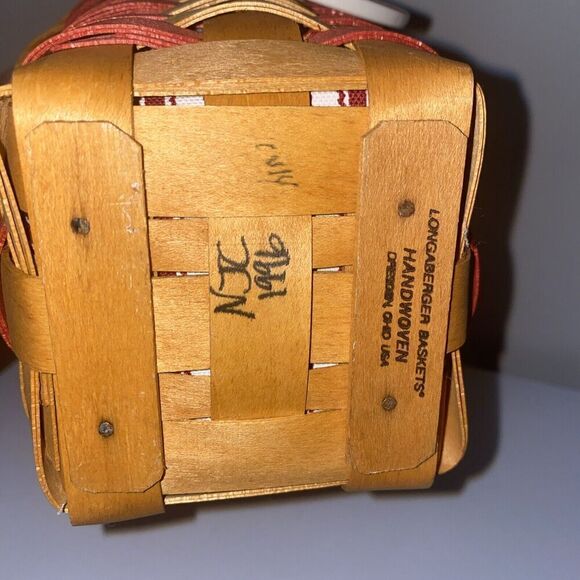 Longaberger 1996 Sweetheart Bouquet Basket Combo Protector Liner & Tie-On - Picture 7 of 7